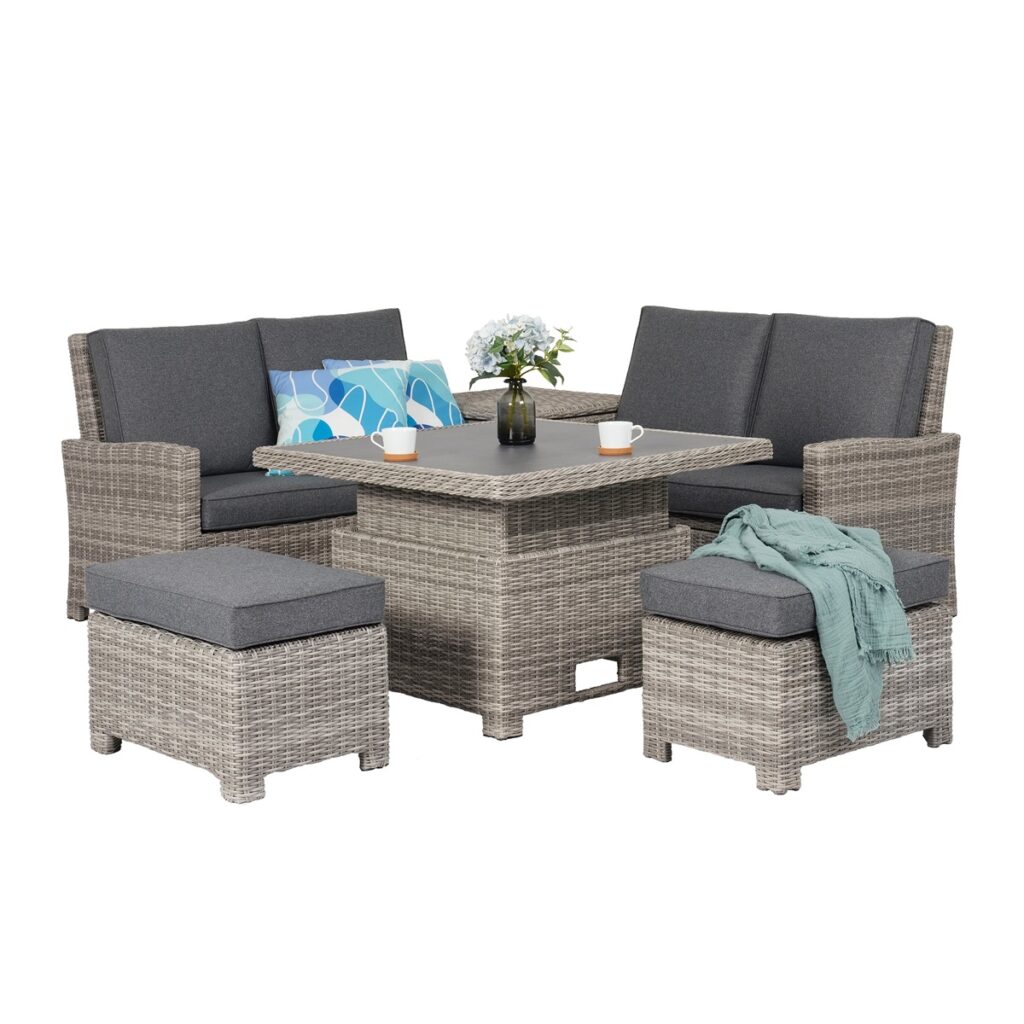 Tenby Rattan Style Corner Garden Dining Set With Storage 5056771098529 2
